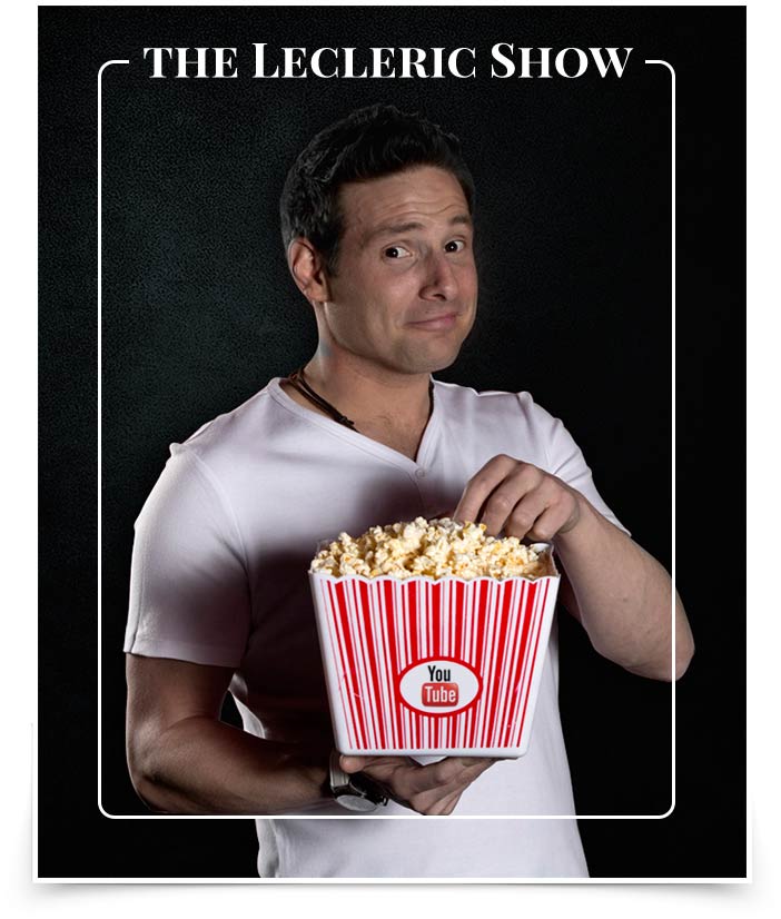 Photo of Eric Leclerc eating popcorn.